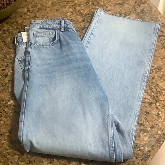 Zara Light Blue Flare & Wide Leg Jeans - Picture 2 of 7